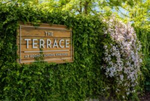 Wooden sign for The Terrace